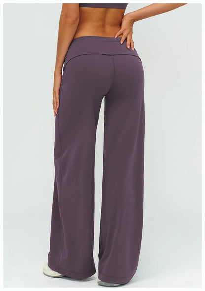 Women’s Loose Wide-Leg Sports Leggings — Slim Fit Running Trousers