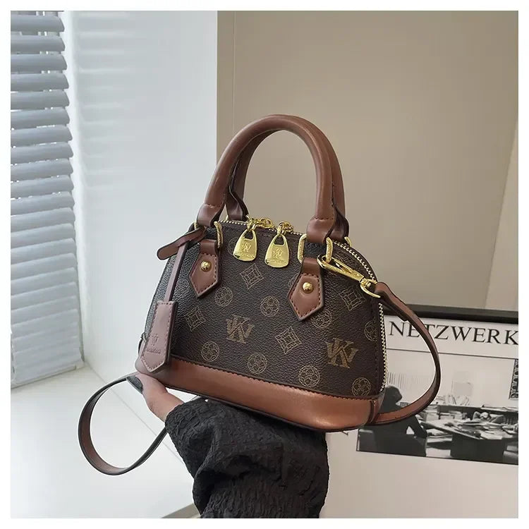 Beige Printed Commuter Tote, Large Capacity