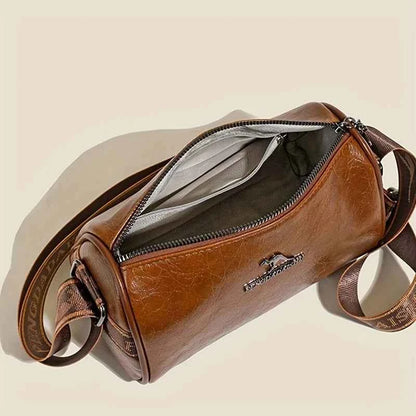 Multi Layer Solid Color Pu Leather Shoulder Bag, Fashion Versatile Large Capacity Cross Body Pillow Bags, Suitable for Daily Use