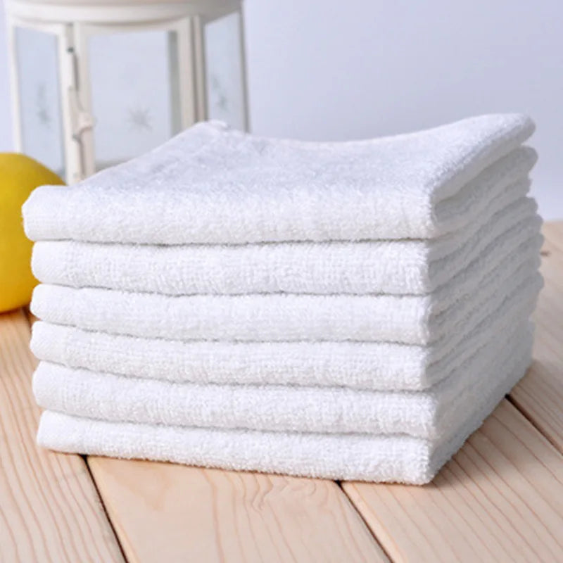 6-Count Disposable Cotton Square Towels — Salon, Daycare & Home