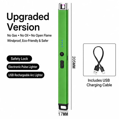 Electric Arc Candle Lighter – USB Rechargeable, Windproof Flameless Plasma, Long Reach & LED Display