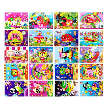 10/20pcs/lot 3D EVA Foam Sticker DIY Cartoon Animal Puzzle for Children Kids Multi-patterns Styles Toys for Children Gift