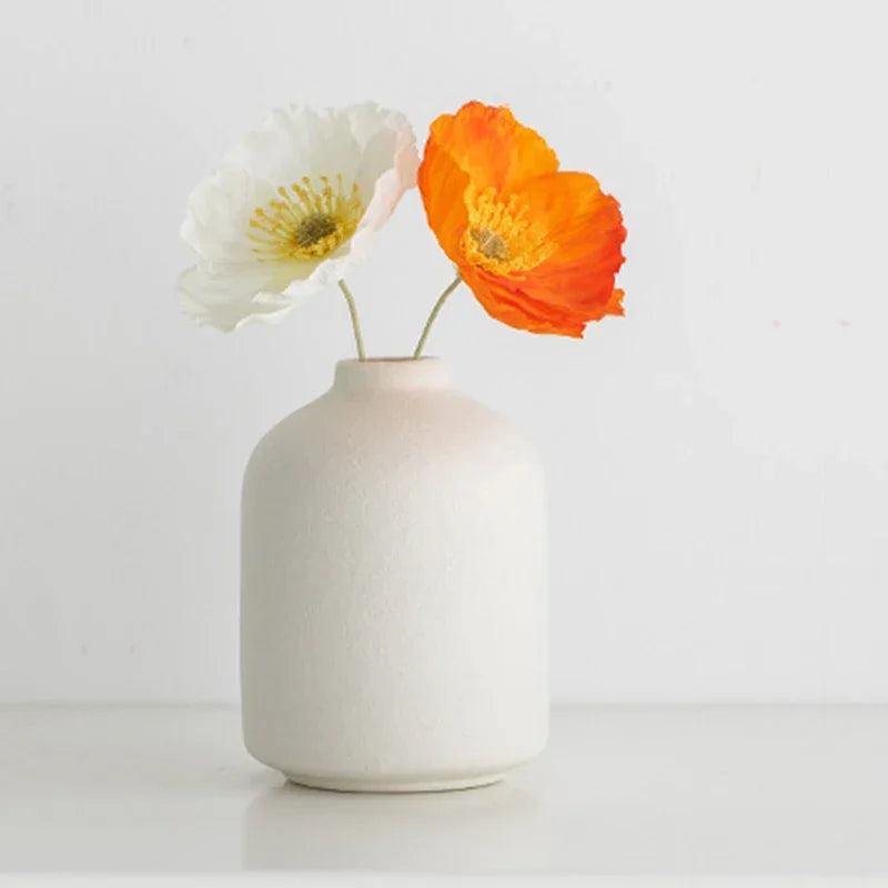 White Mini Ceramics Vase Ceramic Flower Vase Solid Vases for Flower Home Table Decor Vase Flower Bottle Solid Vases For Decor