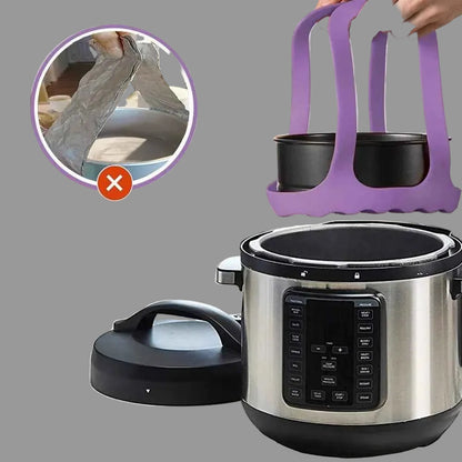 Pressure Cooker Sling Steamer Silicone Foldable Anti-scalding Sling Steamer Bakeware Lifter Instant Pot for 6 Qt/8 Qt Drain Rack