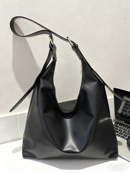 Large Capacity Solid Color Shoulder & Tote Bag