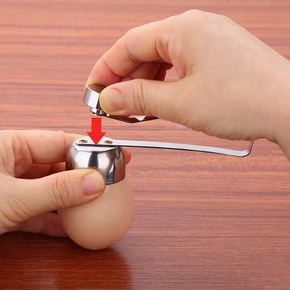 Stainless Steel Egg Topper Cutter – Metal Egg Scissors for Boiled & Raw Eggs