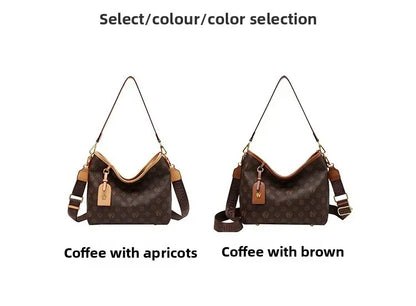 Beige Printed Commuter Tote, Large Capacity