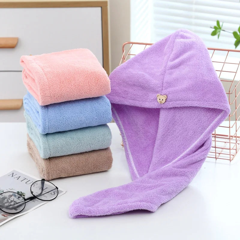Quick-Dry Hair Towel Turban, Microfiber Wrap