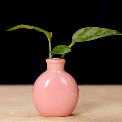 Mini Ceramic Bud Vase — Small Decorative Flower Vase for Home, Desk & Bathroom Decor