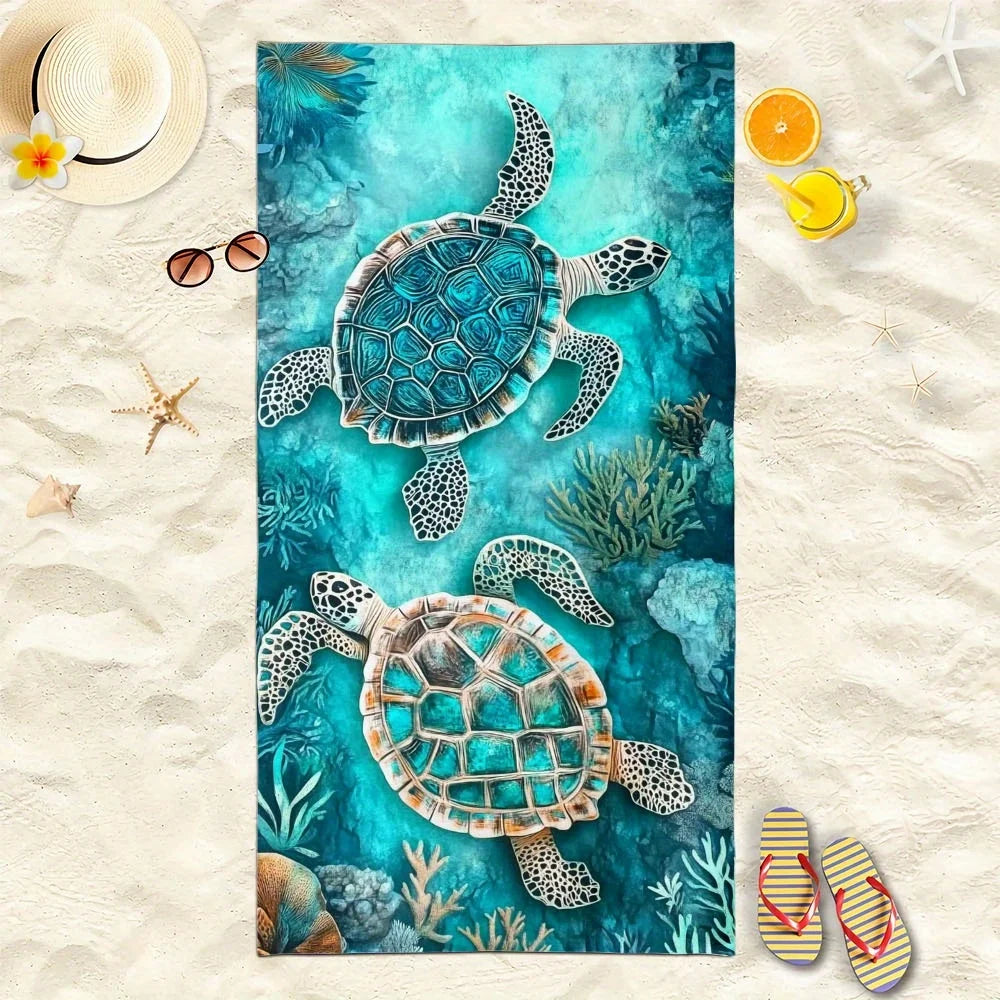 Extra Large Sand-Free Microfiber Beach Towel — Travel & Swim