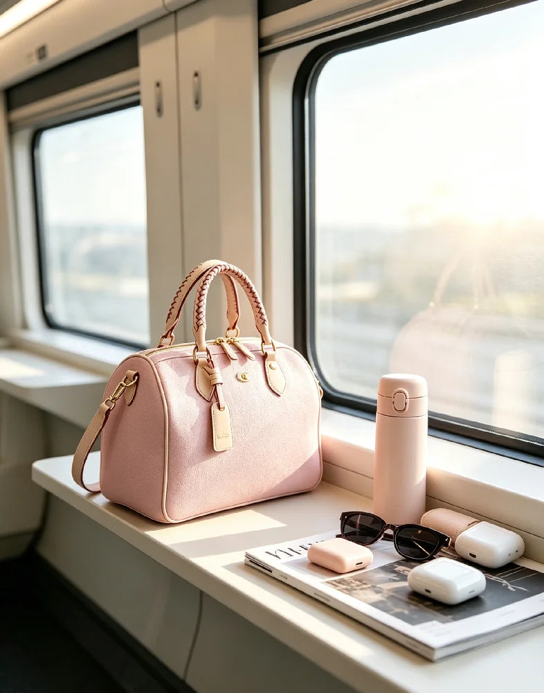 Luxurious PU Leather Handbag, Dazzling Metal Hardware