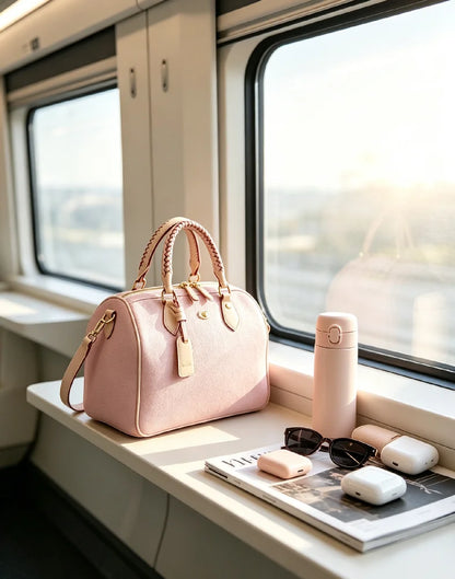 Luxurious PU Leather Handbag, Dazzling Metal Hardware