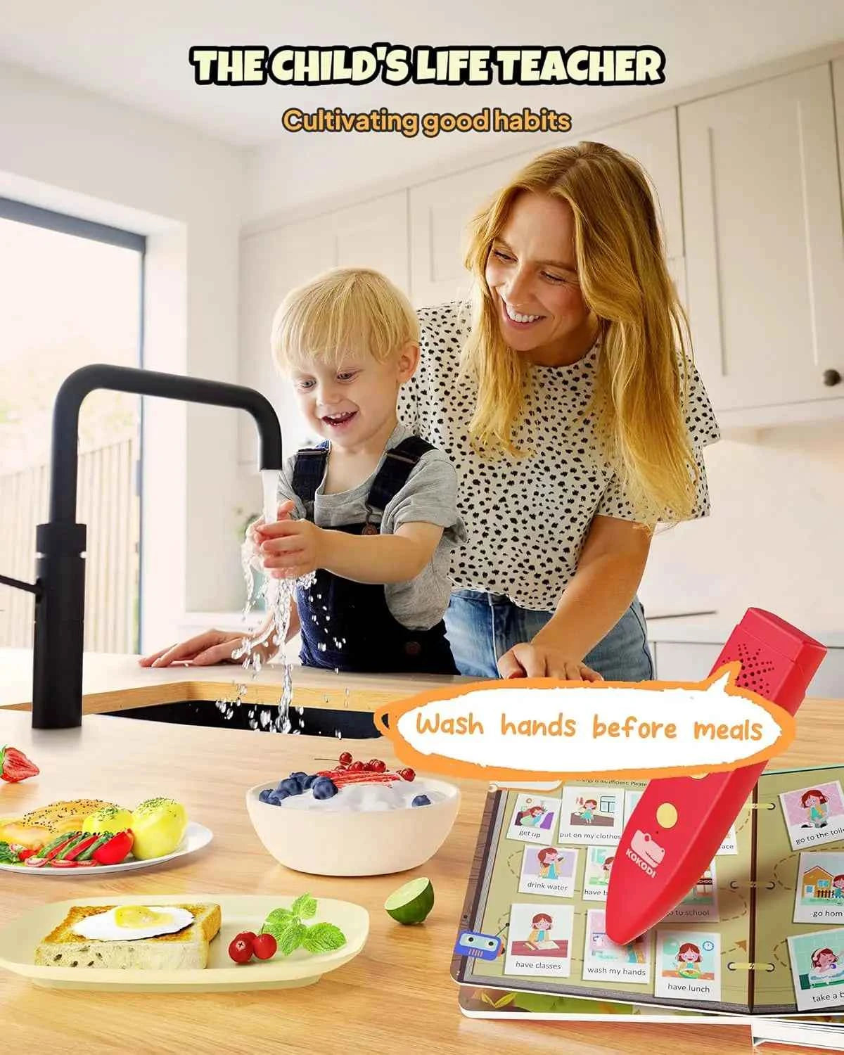 Talking Pen Books Sets, Interactive Audio Sound Books Kids Learning Electronic Toys for Boys Girls, Autism Sensory Games