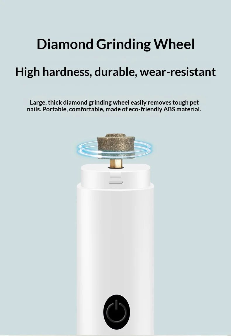 Quiet Electric Nail Grinder with LED Light & Safety Guard