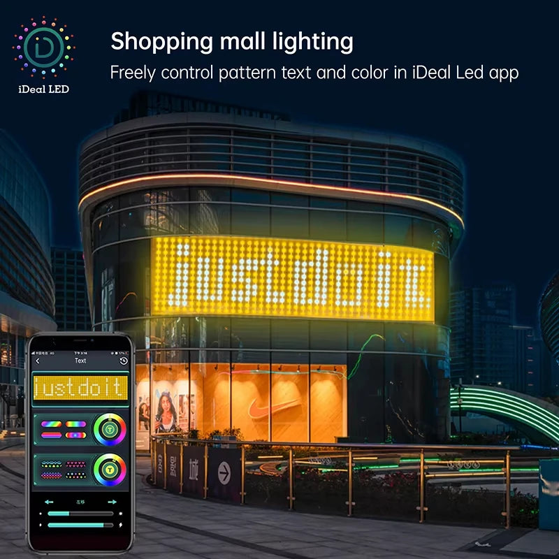 Smart Curtain Lights Bluetooth App LED String RGB Fairy Lights DIY Picture Music Change Display Christmas Halloween Decoration