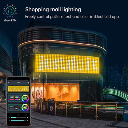 Smart Curtain Lights Bluetooth App LED String RGB Fairy Lights DIY Picture Music Change Display Christmas Halloween Decoration