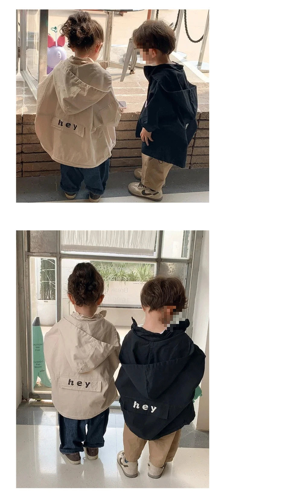 Kids Hooded Zipper Jacket, Spring Autumn Cartoon Print