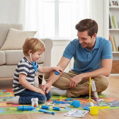 Doctor Play Set 30PCS Simulated Kids Doctor Kit Toys with Stethoscope Educational Pretend Play Medical Toy Boy Girl Toddler Gift