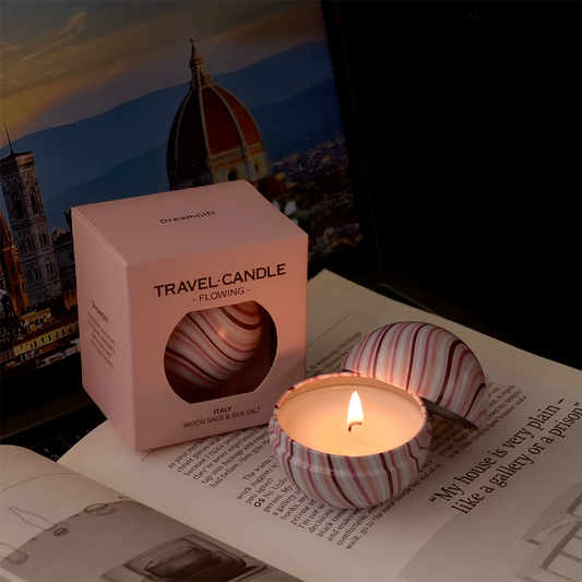 Spherical Scented Candles in Curved Tin Cans Smokeless Soy Wax Wedding Favors Photo Props Home Ambiance Decor