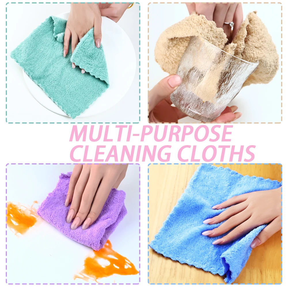 20-Piece Soft Absorbent Washcloths — Quick-Drying Square Towels