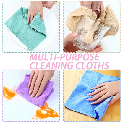 20-Piece Soft Absorbent Washcloths — Quick-Drying Square Towels