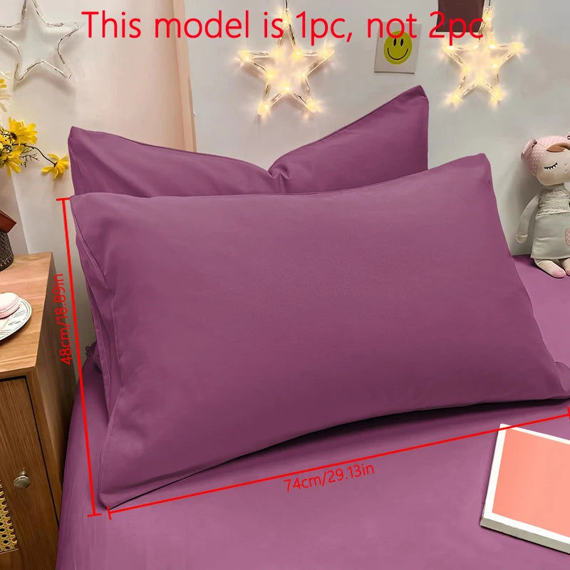 Matte Solid Tibetan Blue Pillowcase, Pocket Sealed
