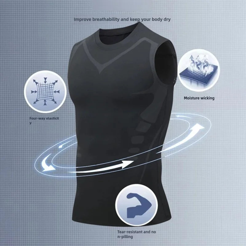 Men’s Compression Tank Top — Quick-Dry Gym Muscle Vest