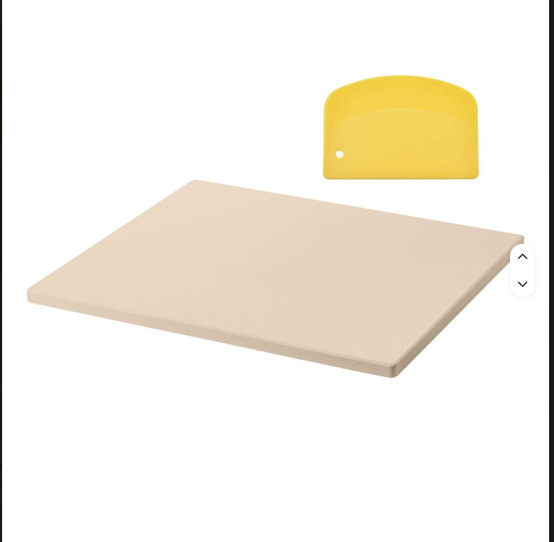 16 X 14 X 0.6 Inch Rectangular Cordierite Pizza Stone Large Baking Stone Scraper 1450Fahrenheit Heat Resistant for Oven Use