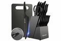 15+1 Pieces Professional Kitchen Knife Set with Plastic Cutting Board and Kitchen Shears and Non-slip PP Handle