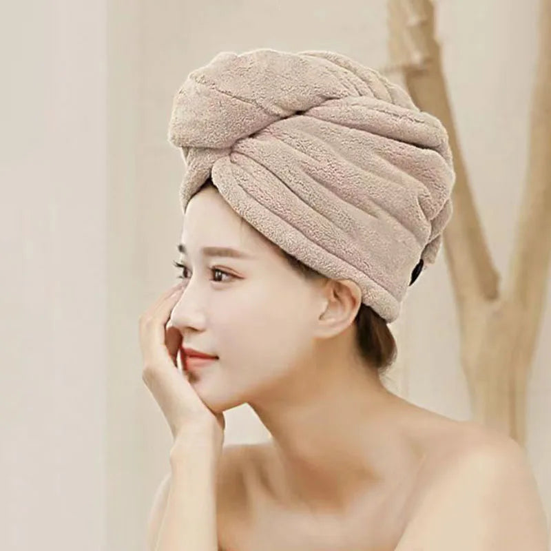 Quick-Dry Hair Towel Turban, Microfiber Wrap