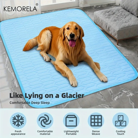 Tapis et lit rafraîchissants Ice-Cool pour animaux — Tissu respirant et absorbant la sueur pour petits, moyens et grands animaux