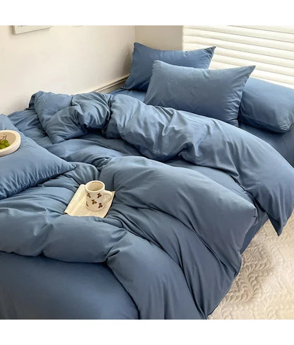 Solid Cotton Bedding Set | Duvet Cover & Sheet