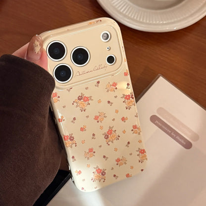 Korean Full Screen Flowers Pattern Soft Phone Case For iPhone