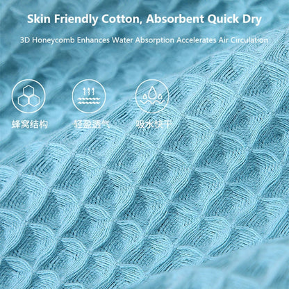 Premium Cotton Waffle Towel Set | Ultra-Absorbent Quick-Dry Bath & Hand Towels