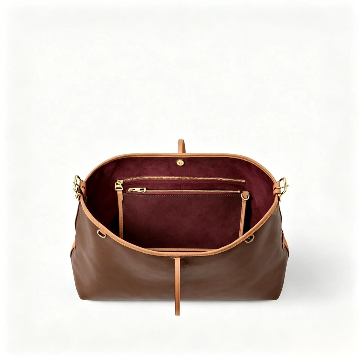 Classic PU Leather Satchel, Medium-Large Capacity