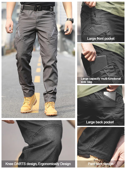 Men's Tactical Pants — Multi-Pocket Scratch-Resistant Breathable Lightweight Outdoor Pants