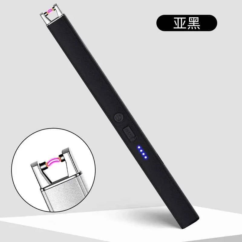 HOT Windproof Pulse Arc Ignition Electronic Lighter Safety Lock Battery Display Outdoor BBQ Kitchen Igniter USB Electric Lighter