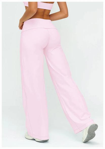 Women’s Loose Wide-Leg Sports Leggings — Slim Fit Running Trousers