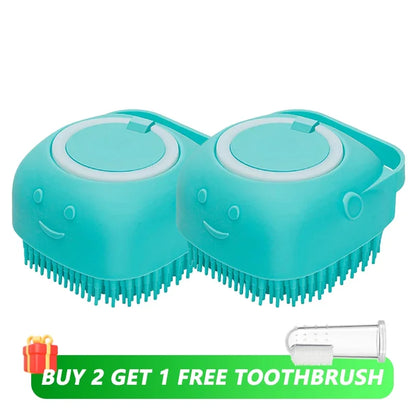 Silicone Bathing Brush with Shampoo Dispenser