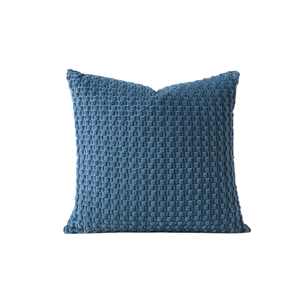 Boho Striped Corduroy Cushion Cover, Dark Blue