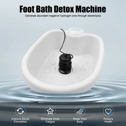 36W Ionic Foot Detox Machine with Basin – Ionic Cleanse Foot Spa System for Home & Salon