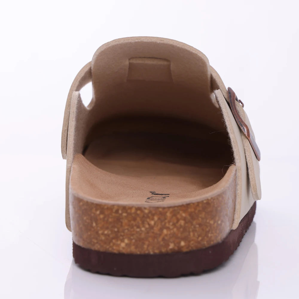 Men’s Suede Clogs — Soft Leather Cork Sandals with Arch Support