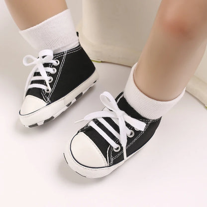 0-18 Months Baby Canvas Classic Sports Shoes Newborn Boys and Girls Printed Star First Walkers Shoes Infant Anti slip Baby Shoes