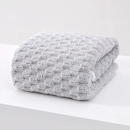 Coral Velvet Bath Towel, Thick Quick-Dry Microfiber