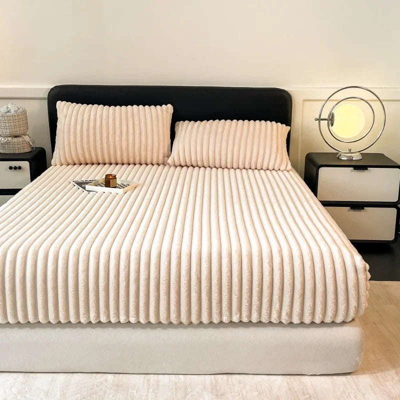 Channel Stitch Ribbed Fitted Sheet, King, Ultra Plush