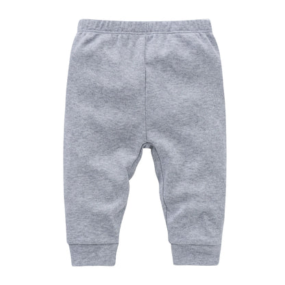 Kavkas 0-12M Cotton Newborn Baby 4 Pcs/lot Boy Girl Pants Solid  Long Trousers Casual Baby Leggings For Girls Boys Spring Autumn