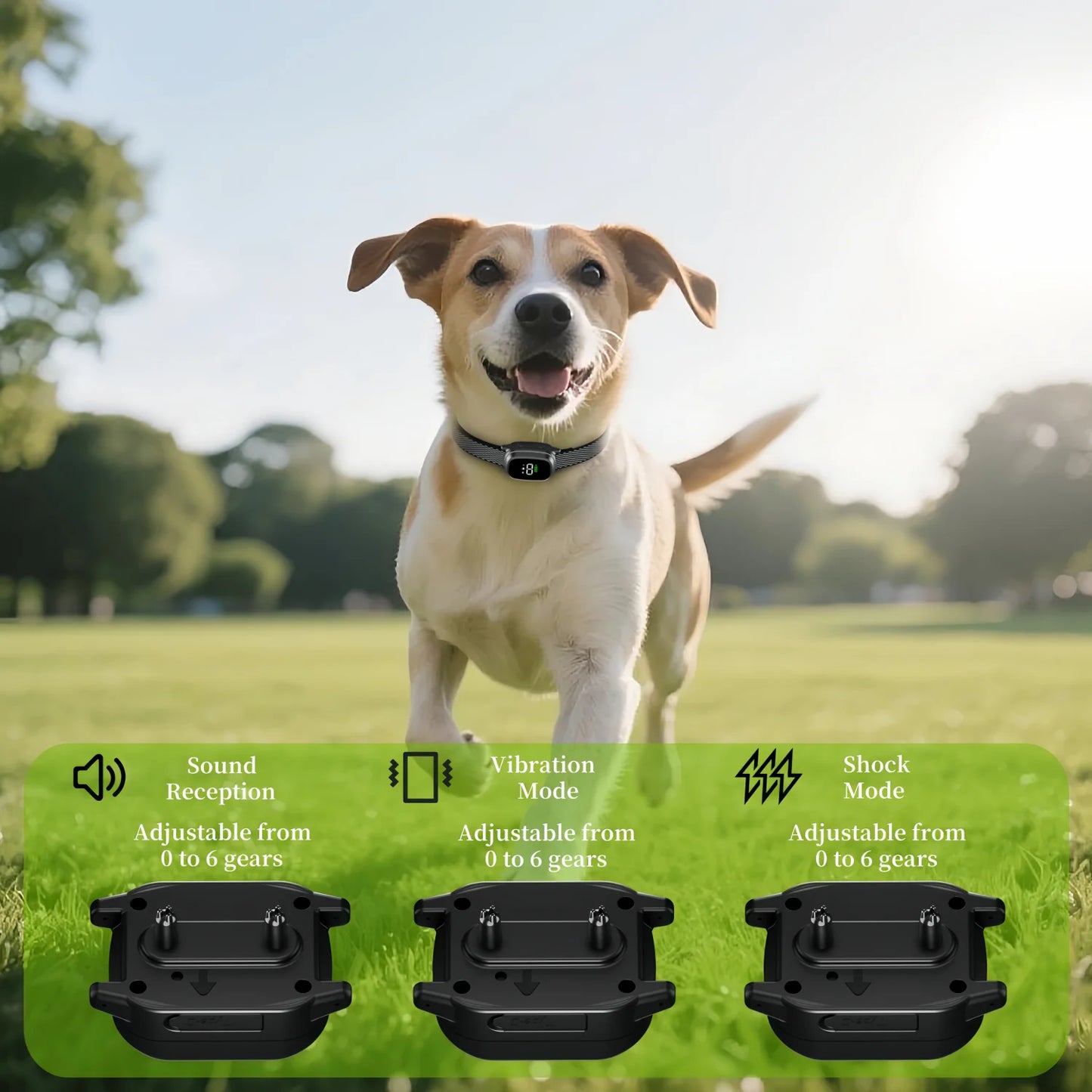 Waterproof Rechargeable Anti-Bark Dog Training Collar — Vibration Mode