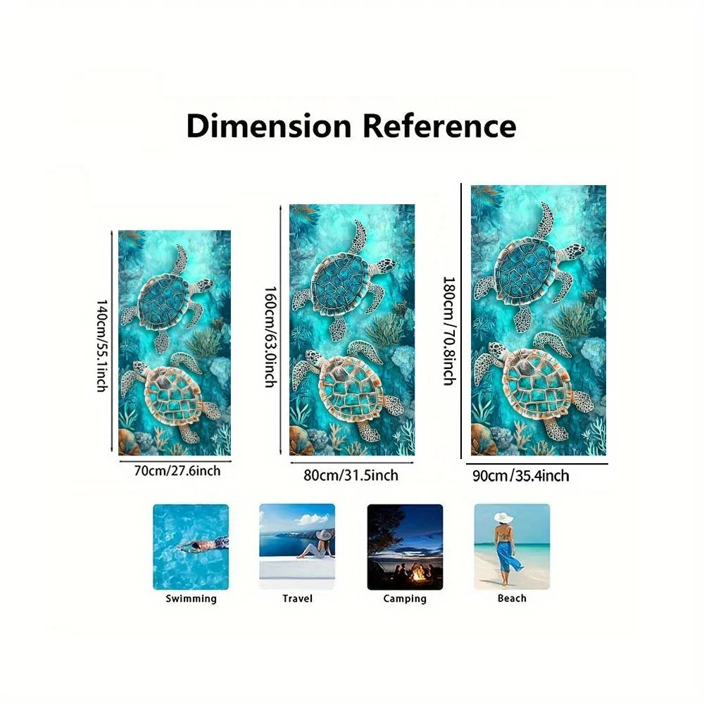 Extra Large Sand-Free Microfiber Beach Towel — Travel & Swim