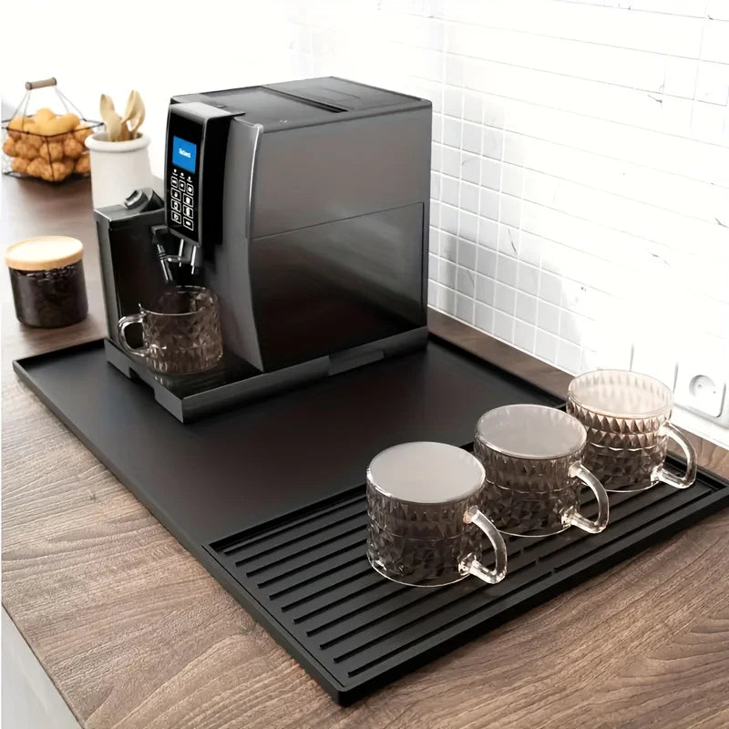 2-in-1 Silicone Coffee Bar Mat XX-Large 60x40cm | Non-Slip Heat Resistant Counter Protector