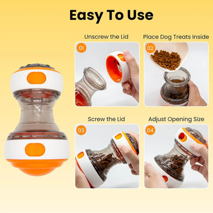 Interactive Dog Treat Dispenser Ball, Durable Puzzle Toy